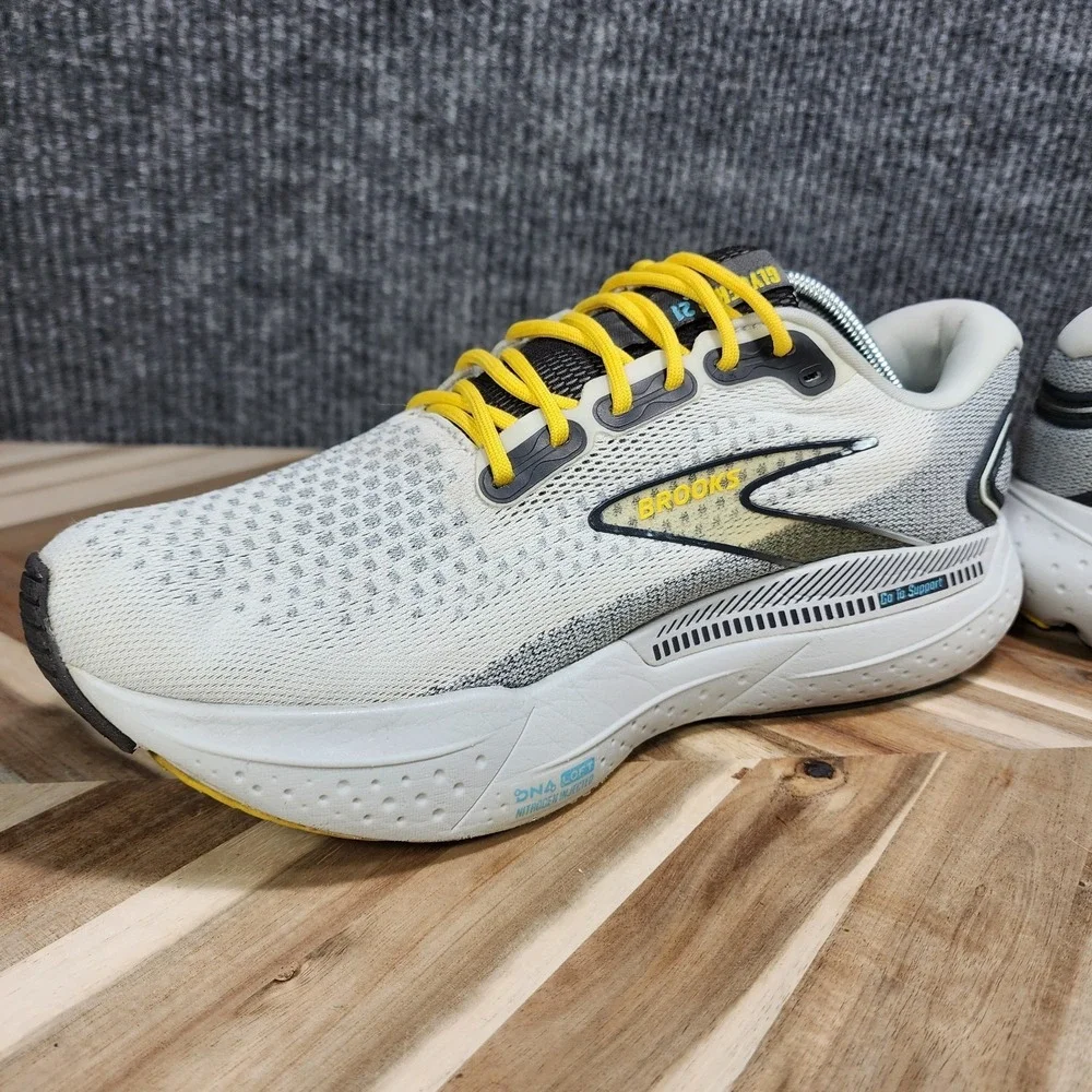 Brooks Glycerin GTS 21 Mens Size 12 D Grey Running Shoes Comfort Sneakers